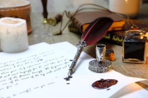 Article Writing Template - Traditional Writing with Feather